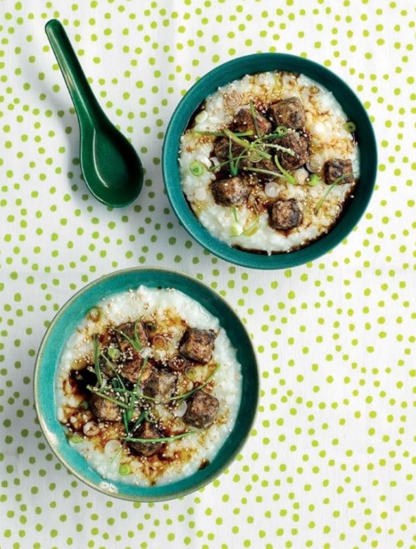 Congee & crispy five-spice tofu