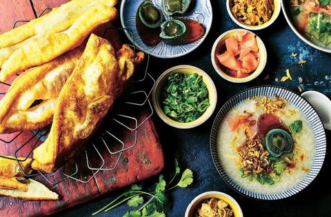 Congee with condiments