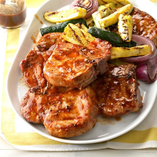 Contest-winning barbecued pork chops