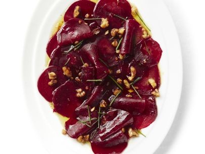 Cooked beet "carpaccio"
