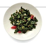 Cooked chard salad with lemon-caper vinaigrette