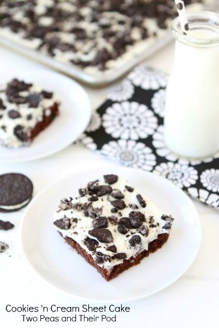 Cookies ‘n cream sheet cake