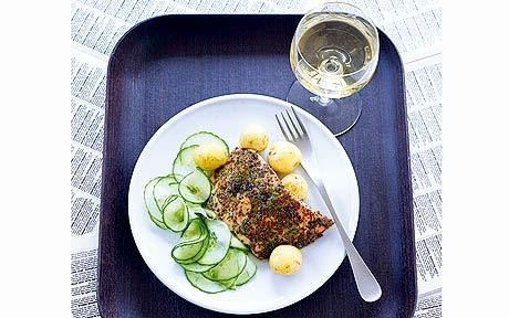 Cooking for one: mustard-grilled Scandinavian salmon