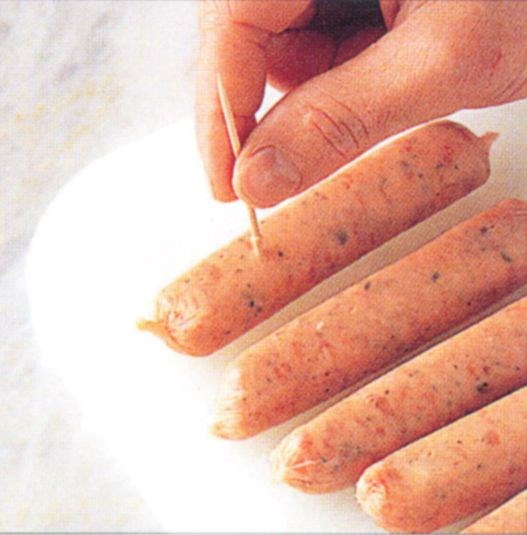 Cooking sausages