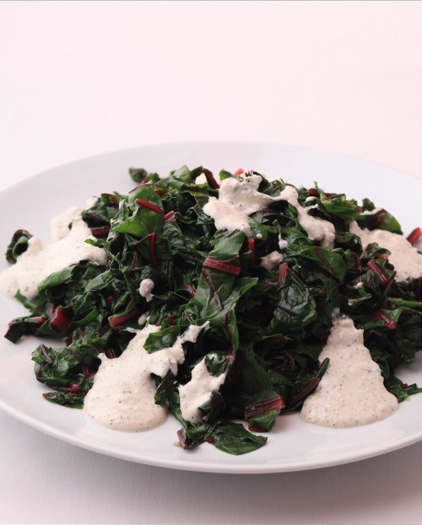 Cool chard with peppery ricotta