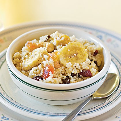 Cool couscous with fruit and nuts