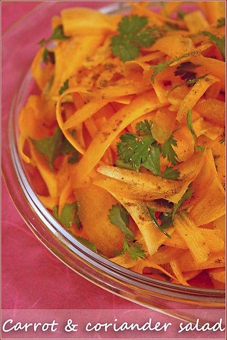 Cool, crispy carrot and coriander salad
