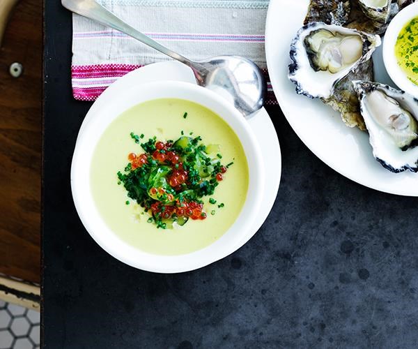 Cool cucumber soup