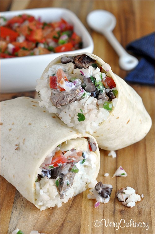(Copycat) Chipotle steak burrito