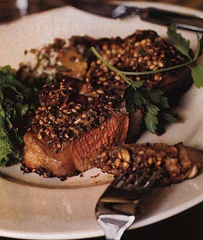 Coriander- and chile-rubbed lamb chops