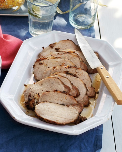 Coriander-and-oregano-brined pork loin