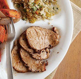 Coriander-crusted pork tenderloin
