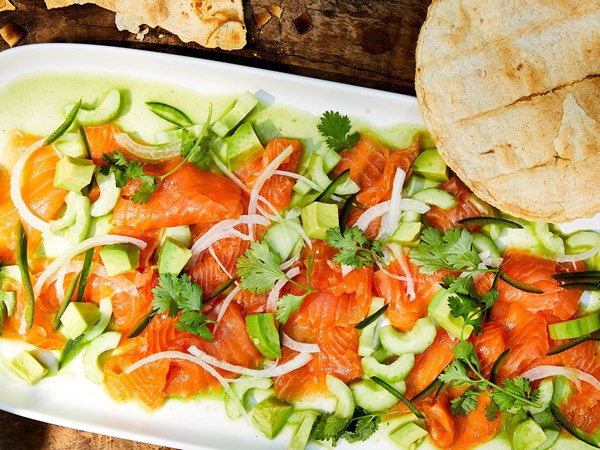 Coriander-cured trout aguachile