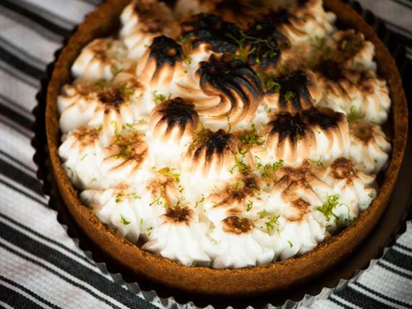 Coriander Key lime meringue pie