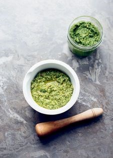 Coriander, peanut and chilli pesto