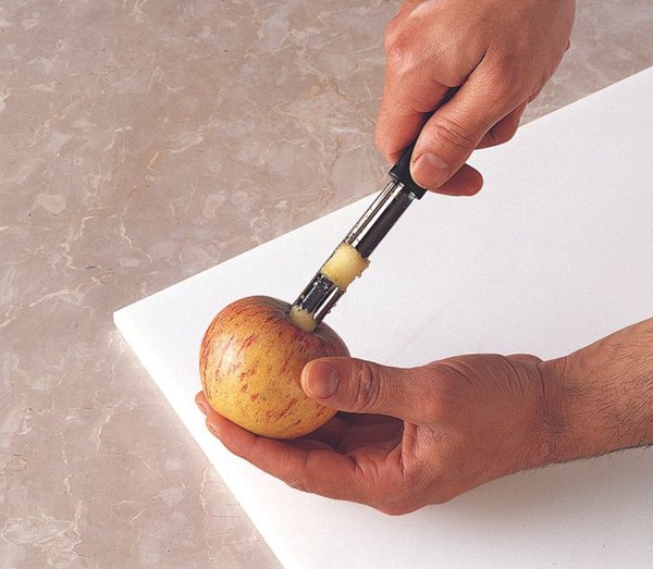 Coring hard fruit