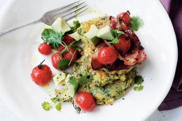 Corn & coriander fritters