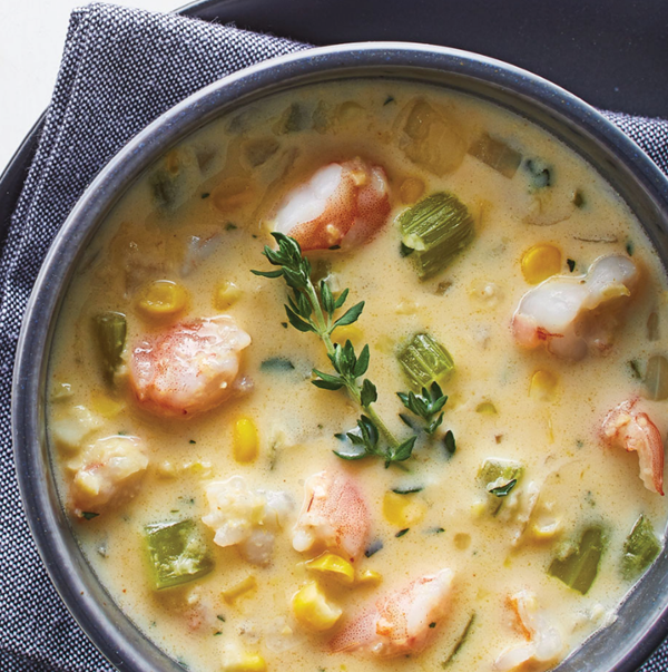 Corn & shrimp soup