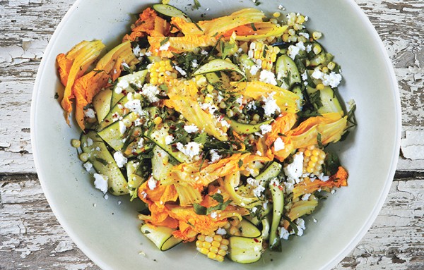 Corn & zucchini salad with feta