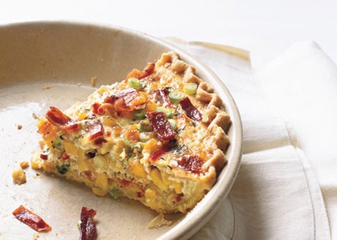 Corn and bacon pie