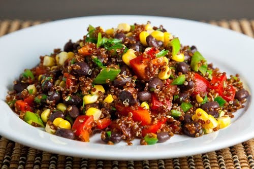 Corn and black bean quinoa salad
