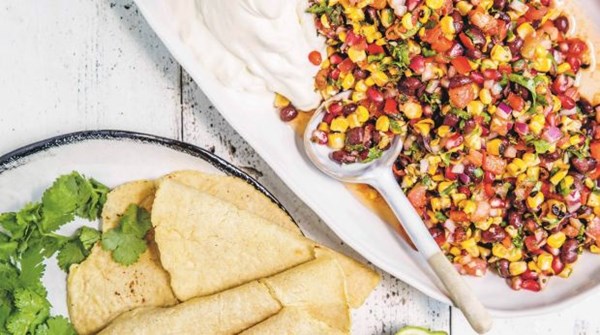 Corn and black bean salsa fresca