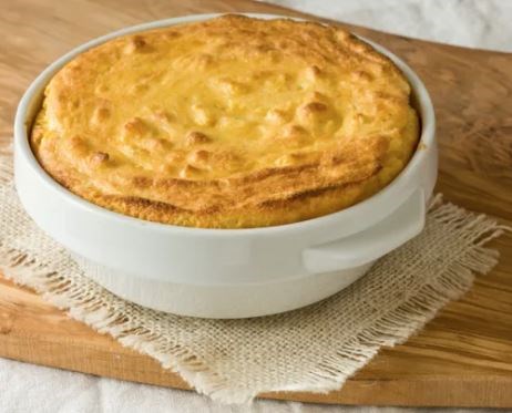 Corn and cheddar spoon bread
