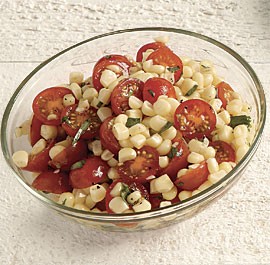 Corn and cherry tomato salad with lemon-tarragon vinaigrette