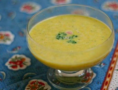 Corn and chive soup