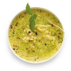 Corn and coconut milk soup
