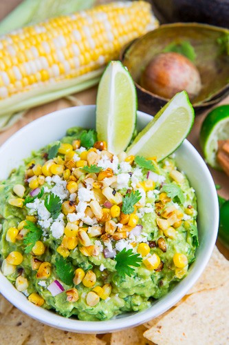 Corn and cotija guacamole (aka Esquites guacamole)