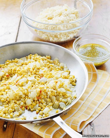 Corn and couscous salad