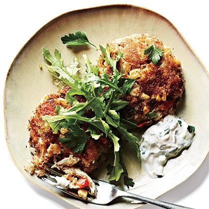 Corn and crab cakes