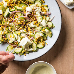Corn and cucumber salad