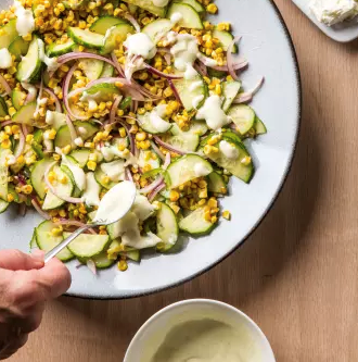 Corn and cucumber salad