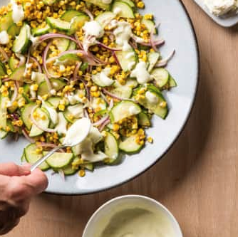 Corn and cucumber salad
