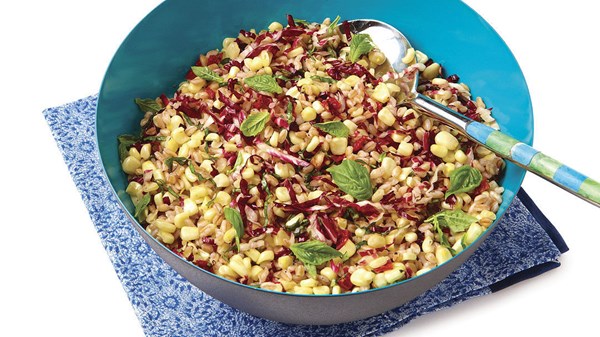 Corn and farro salad