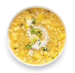 Corn and green chile soup