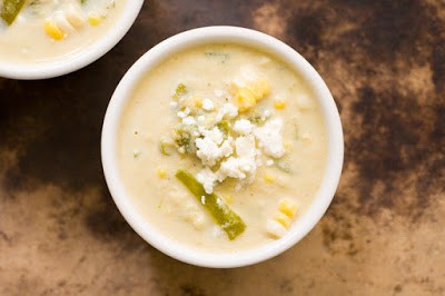 Corn and green chile soup