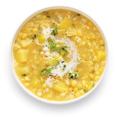 Corn and green chile soup