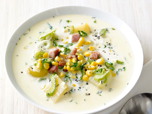 Corn and ham chowder