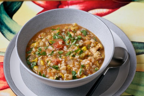 Corn and hominy chowder