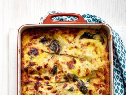 Corn and poblano lasagna