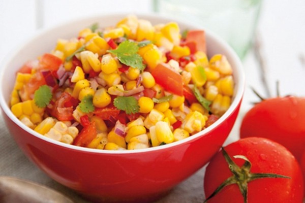 Corn and tomato salsa