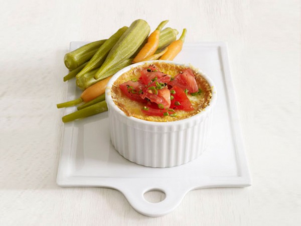 Corn and tomato spoonbread