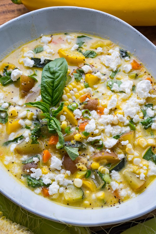 Corn and zucchini chowder