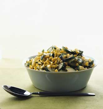 Corn and zucchini sauté