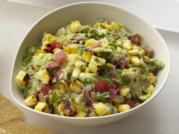 Corn-bacon guacamole