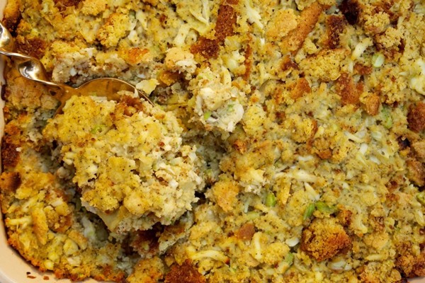 Corn bread dressing