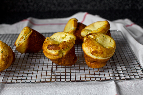 Corn, buttermilk and chive popovers